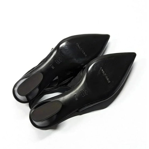 Donald J Pliner Women's Gema Pumps Black Distressed Shine Size 6.5 (MSRP $268) - Picture 10 of 12